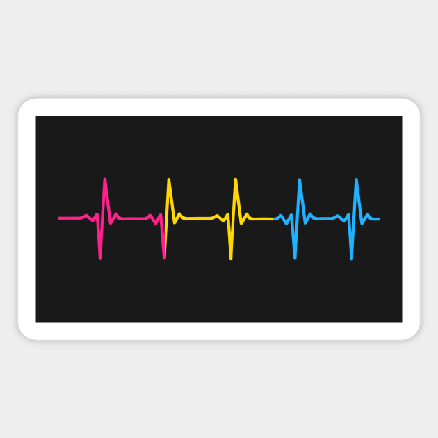 Pansexual Pride Heartbeat Pulse Magnet by thingsandthings